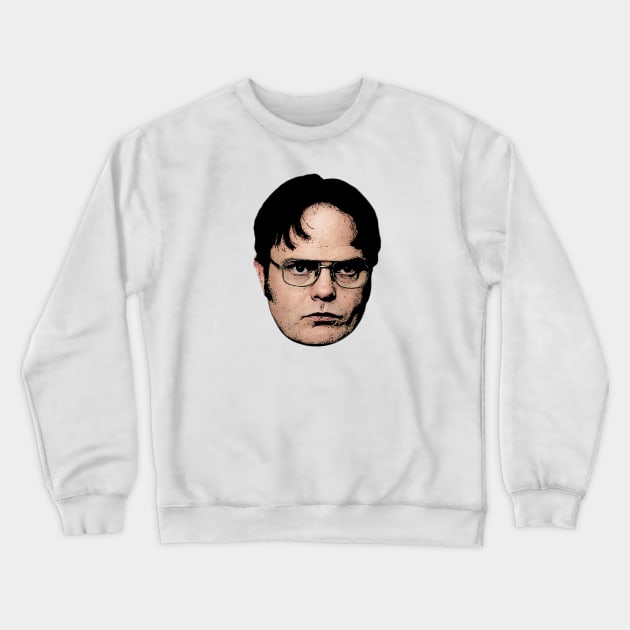 Dwight head Crewneck Sweatshirt by djhyman